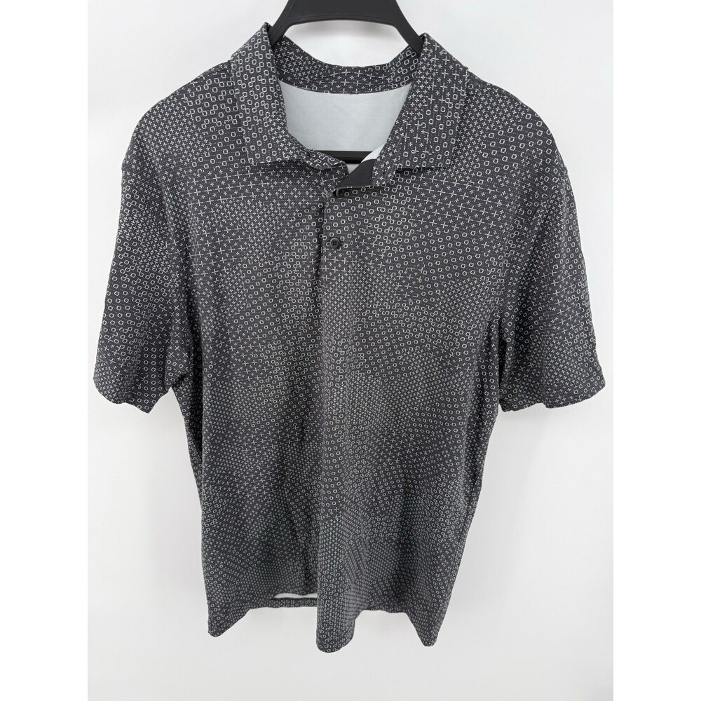Lululemon Men's Evolution Polo Short Sleeve Shirt L Black Stretch